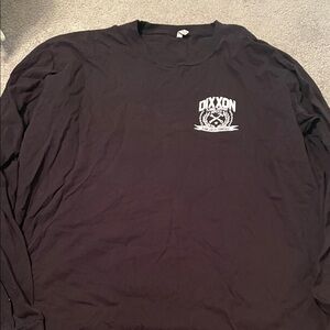 DIXXON Black Long Sleeve Tee with White Logo